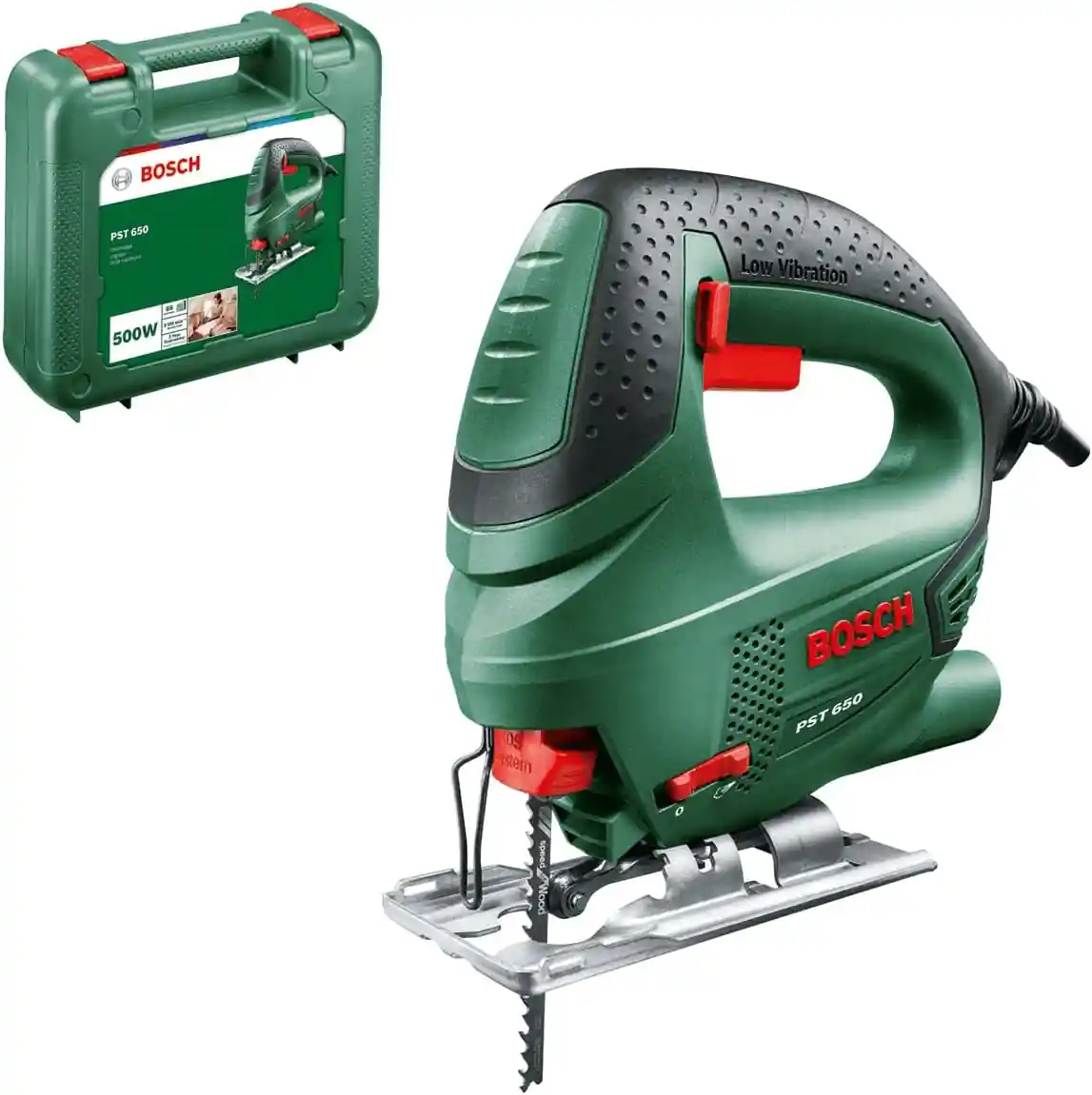 Bosch Sierra de calar PST 650 (500 vatios, en estuche)